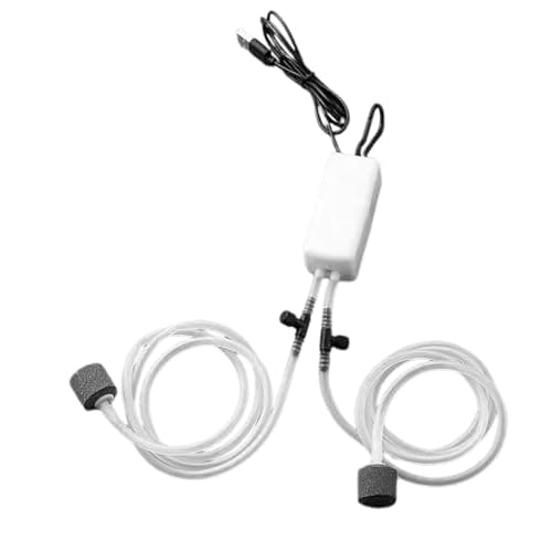 Zerodis USB Aquarium Air Pump with Air Stone and Tube (Black) — White