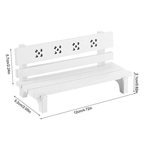 Miniature Wooden Park Bench for Dollhouses