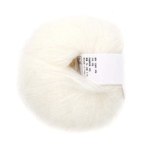 Popular White Mohair Angora Wool Yarn for DIY Crochet Weave