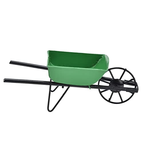 Zerodis Garden Cart, Mini 1:12 Dollhouse Miniature Wheelbarrow for Boys and Girls