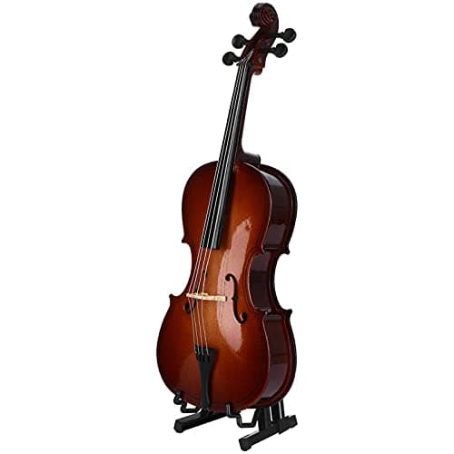 Miniature Wooden Cello Model for Children and Lovers