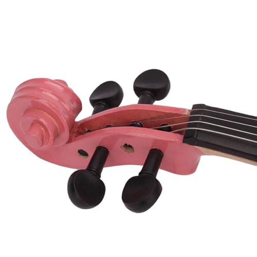 Beginner Violin Fiddle with Case Bow & Rosin, Pink Violin Set