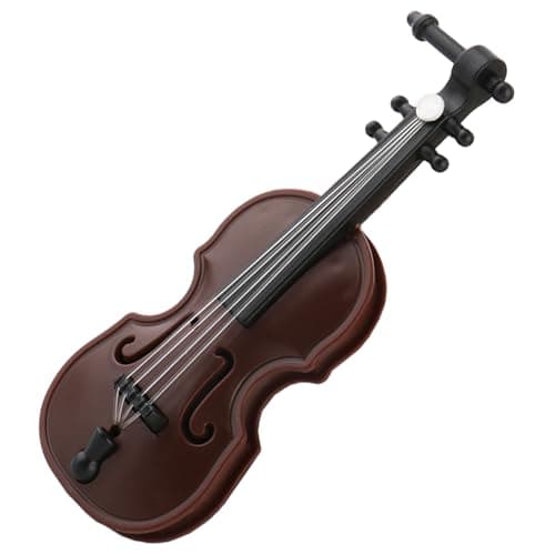Miniature Violin Toy: Small Plastic Dollhouse Accessory with Bow