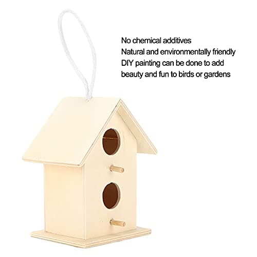 Wooden Bird House Kit: DIY Double Layer Two-Hole Nests Box