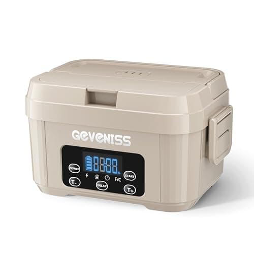 Cordless Heated Lunch Box for Adults, 1100ML SS Container, Fast Heat to 220°F