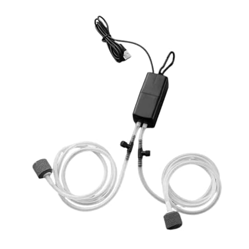 Zerodis USB Aquarium Air Pump with Air Stone and Tube (Black)
