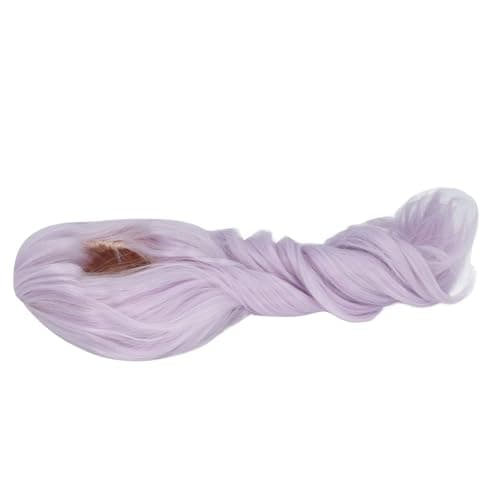 Soft Silk Artificial Long Wig for 35-39cm Cotton Dolls (Sky Blue, Light Green, Light Purple)