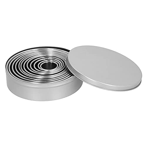 Stainless Steel 12PC Circle Punching Cutting Tools for Dough & Clay
