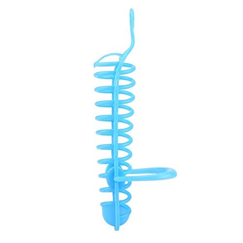 Hanging Bird Treat Skewer Feeder Basket, Blue Lightweight Cage Feeding Toy
