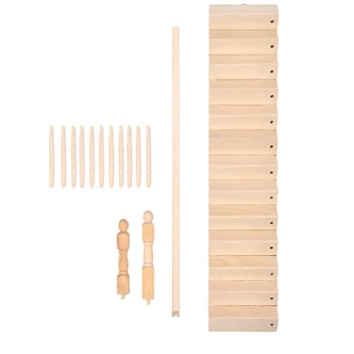 Zerodis Mini Wood Staircase for Doll House Fairy Garden Decoration