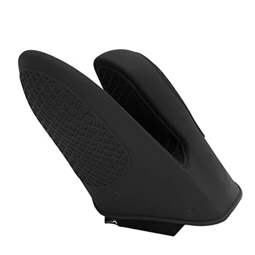 Zerodis Mini Silicone Oven Mitts for Cooking and BBQ (Black)