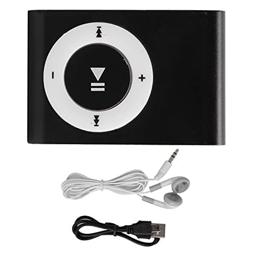 Zerodis Mini Portable MP3 Player with Back Clip for Sports (Black)