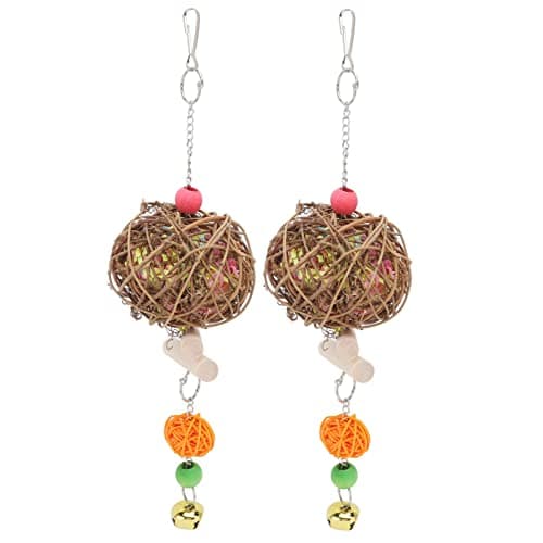 Entertaining Colored Silk Chewing Toy for Cockatiels, Conures, and African Grey Birds