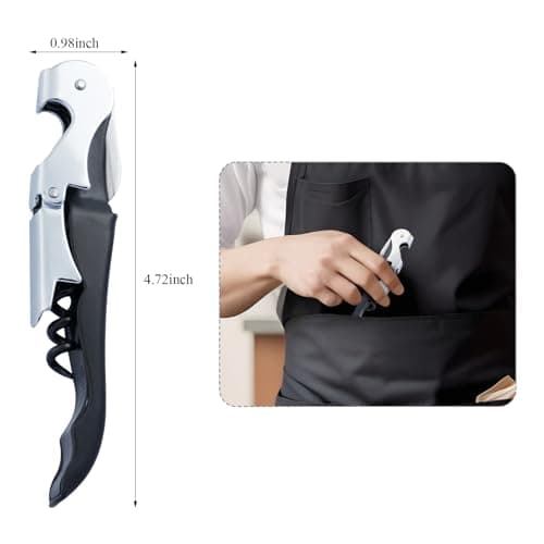 Stainless Steel 4PCS Wine Key Corkscrew with Foil Cutter