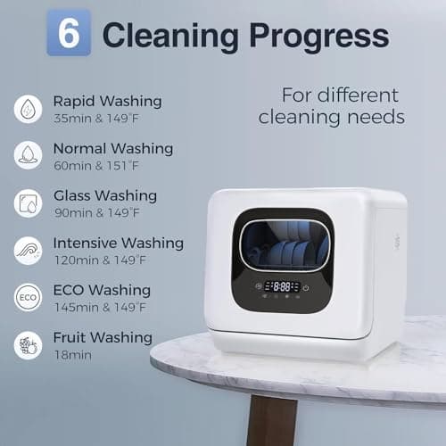 Portable Countertop Dishwasher for Apartments and Dorms
