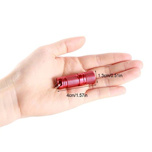 Zerodis Mini LED Keychain Flashlight, USB Rechargeable, 100 Lumens, Perfect for Reading, Dog Walking, Camping, Hiking