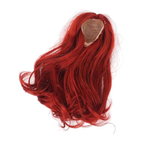 Lifelike Scalp Red Silk Wigs for 1/6 Ball Jointed Dolls (Bright Color, Optimal Curls)