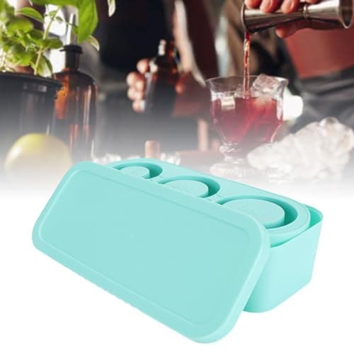 Silicone 3-Grid Ice Mould with Cover & Storage Bin for Cold Drinking