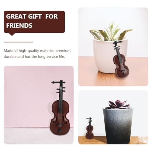 Jojofuny 112-Piece Miniature Violin Dollhouse Collection with Pouch
