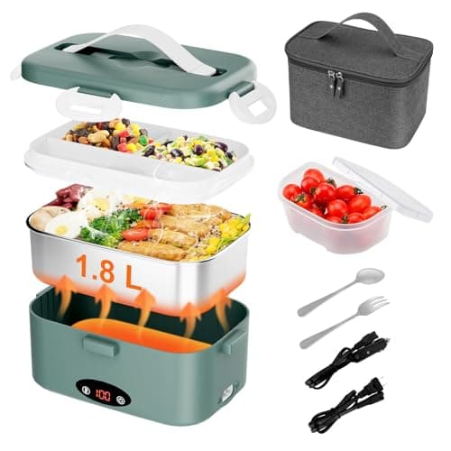 Portable Electric Lunch Box with Temperature Control for Adults