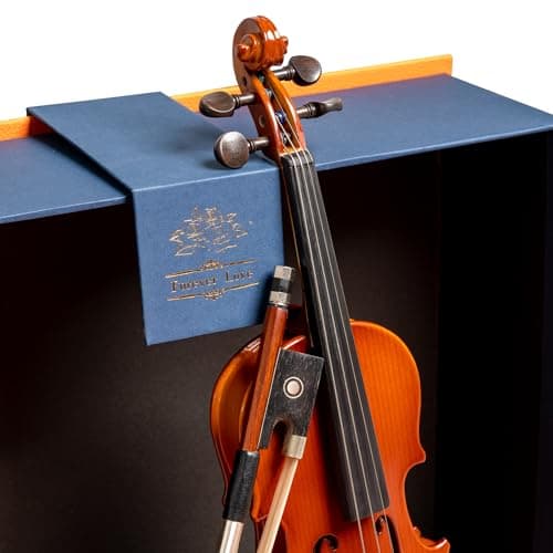 MI&VI VN-301G 1/64 Violin Kit - Christmas Gift Box Set with Bow & Rosin