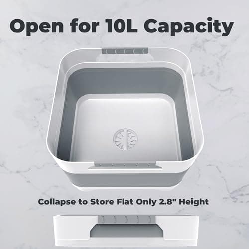 Sturdy Foldable Wash Basin for Baby Bottles, Versatile Kitchen, RV, Outdoor Sink