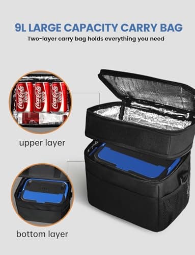 Cordless Electric Lunch Box – Rechargeable Self-Heating Food Warmer for Travel and Office Meals, 1100ML Container