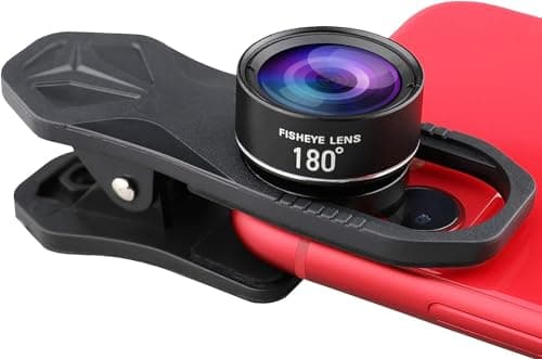 180° Fisheye Lens for iPhone, Samsung, Google Android Smartphones with Clip