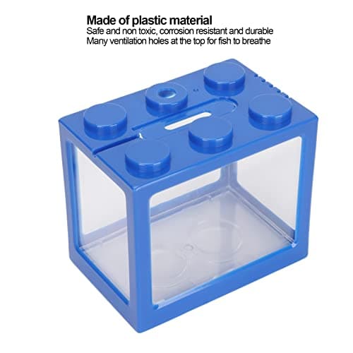 Mini Betta Fish Cube Decoration with LED Lighting for Desk