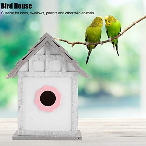 Wooden Bird House for Parrots and Swallows, Outdoor Breeding Nesting Box
