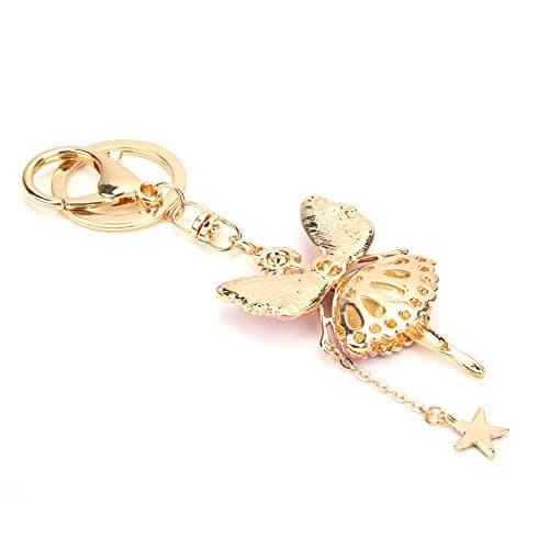 Zerodis Mini Dancing Girl Alloy Car Keychain forWallets and Bags