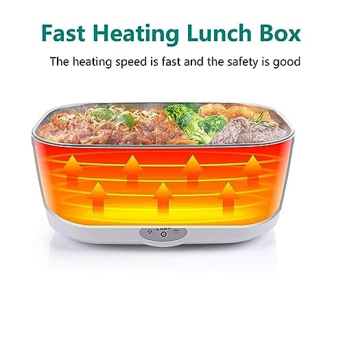 MDHAND 3-in-1 Self-Heating Lunch Box 110V/12V/24V Work Car Outdoor
