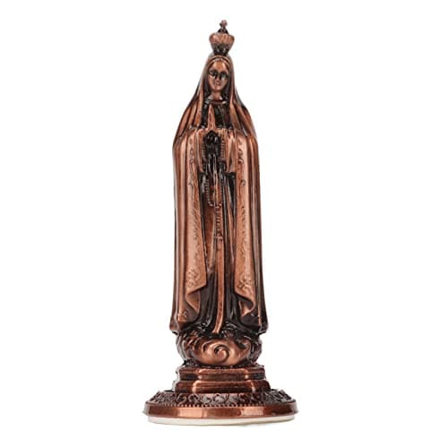 Zerodis Mini Virgin Mary Statue, Red Copper Room and Car Decor (RF TL003)