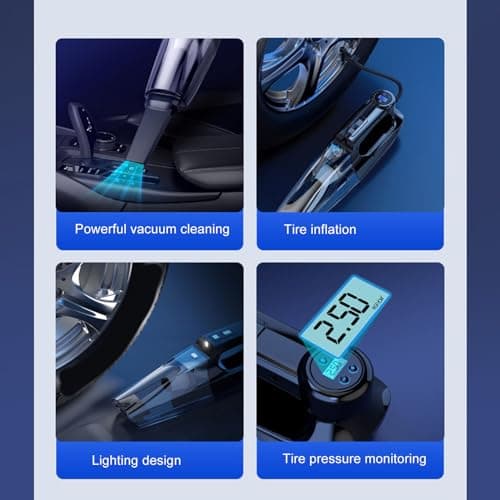 Zerodis Multi-Function Car Vacuum Cleaner with Pressure Gauge