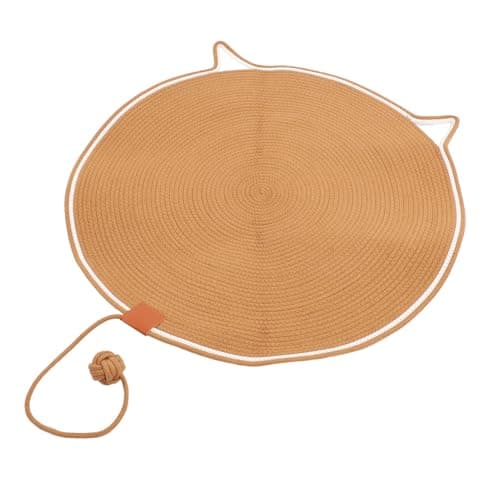 Round Cotton Rope Mat for Cats 31.5in Diameter Ideal for Multi-Cat Houses Clean with Damp Cloth