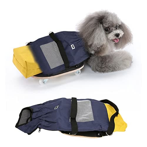 Zerodis Dog Drag Bag: Oxford Cloth Wheelchair for Small Dogs and Cats (2-3.5kg/4.4-7.7lb)