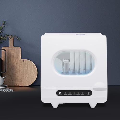 Portable tabletop dishwasher for small apartments, 1200 Watt, 3-5 wash programs