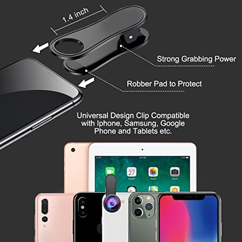 KEYWING 198° Fisheye Lens Kit for iPhone & Samsung Smartphones