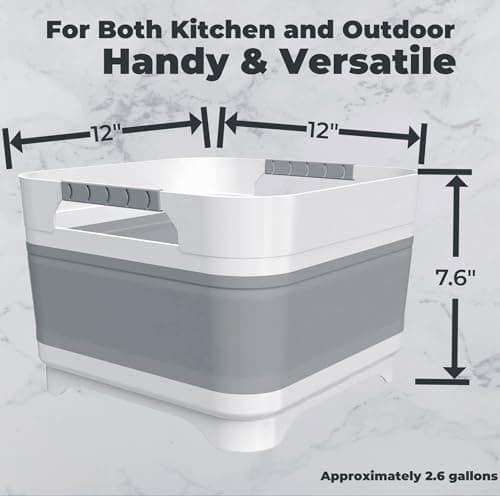 Sturdy Foldable Wash Basin for Baby Bottles, Versatile Kitchen, RV, Outdoor Sink