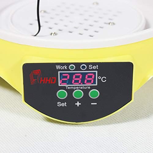 7-Egg 360° View Poultry Incubator, Temperature Controlled, Yellow, ZM003