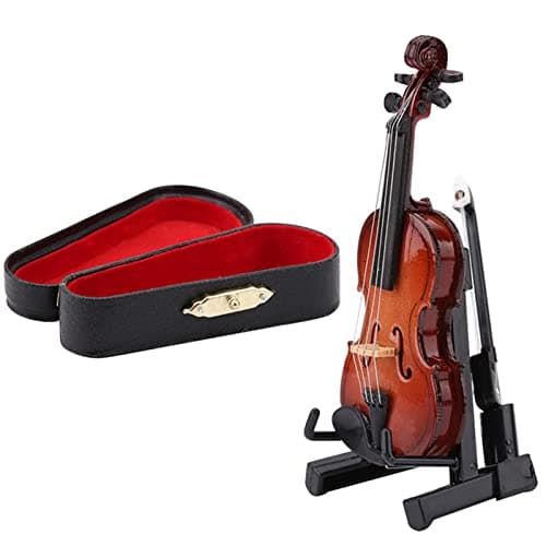 Miniature Violin Model, World's Smallest Violin Stand & Case