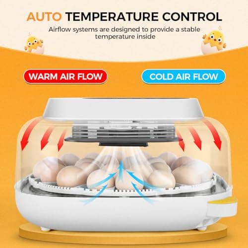 Sailnovo 24 Egg Incubators with Automatic Turning & Humidity Display - Grey