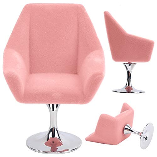 Zerodis Mini Dollhouse Sofa Chair for Kids, 1:12 Scale Flocking Furniture