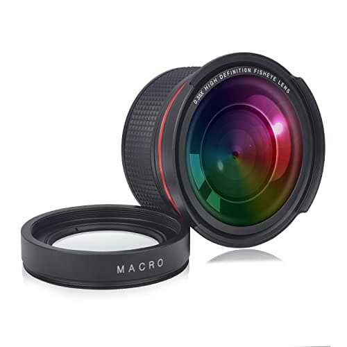 Nikon D5x00 Series Compatible 52mm 0.35x Fisheye Wide Angle Lens