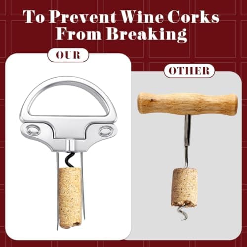 Ah So Wine Opener Set 2 Prong Wine Cork Saver | Corker Wine Large Format Bottle Opener Vintage Bottle Removal Christmas Wine Lover Gift