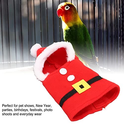 Zerodis Bird Clothes, Cute Warm Plush Hoodie for Christmas Party, Birthday, Pet Shows, Cosplay (XS)