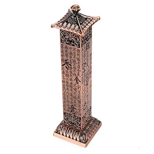 Portable Copper Incense Tower with Catcher for Home Decor
