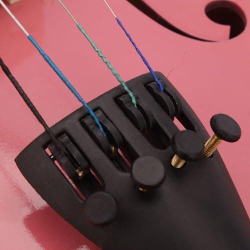 Beginner Violin Fiddle with Case Bow & Rosin, Pink Violin Set
