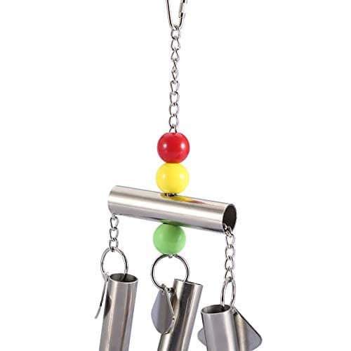 Sturdy Stainless Steel Bell Toy for Cage Decor and Bird Standing