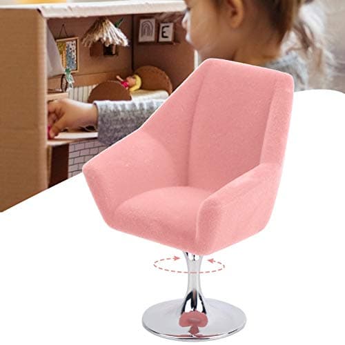Zerodis Mini Dollhouse Sofa Chair for Kids, 1:12 Scale Flocking Furniture